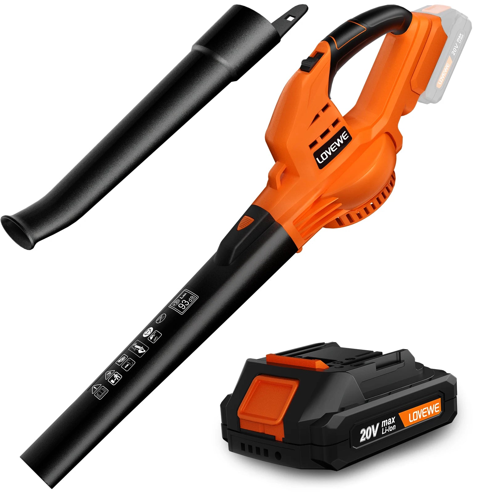 Cordless Leaf Blower - 20V, 150MPH w/ Battery & Charger