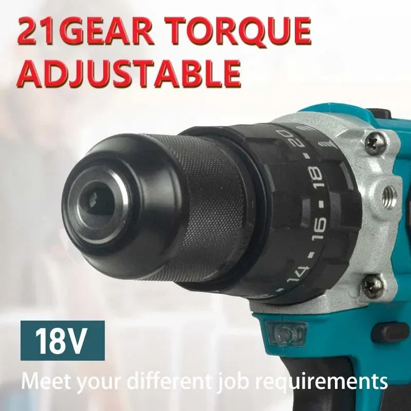 MAKITA 18V lithium electric rechargeable hand drill 13mm DDF487RTJX without charge