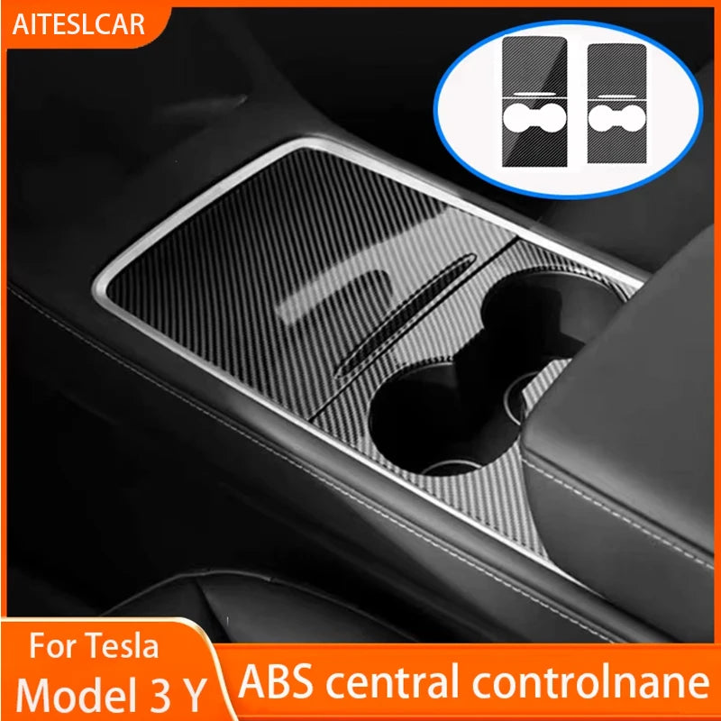 ABS Ultra Thin Center Console Cover for Tesla Model 3 Y 2021-2023 Not Affect Central Control Use Decorative Protection Car