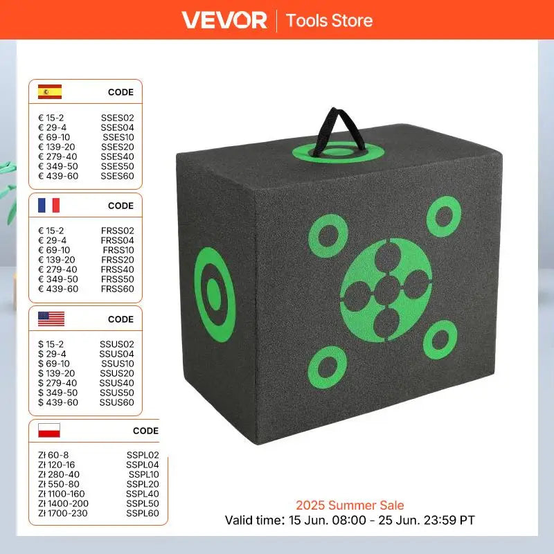 SucceBuy All-side Shotting  Outdoor Portable Archery Target with Carry Handle Easy Arrow Removal Visibility Easy to Transport