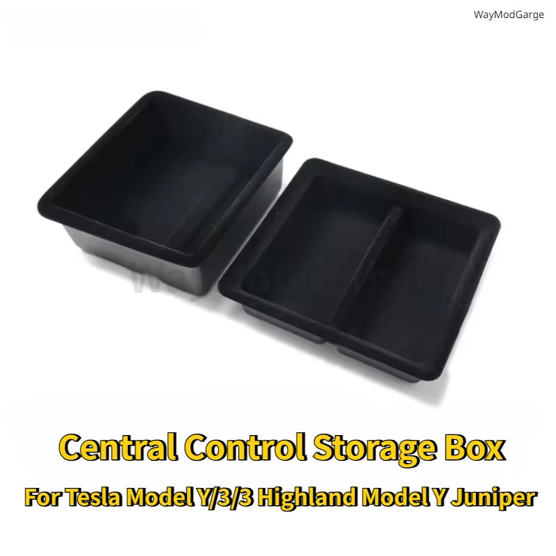 Central Control Storage Box for Tesla Model 3/Y/3+ Modely Juniper Center Console Organizer Tray Armrest Cubby Drawer Accessories
