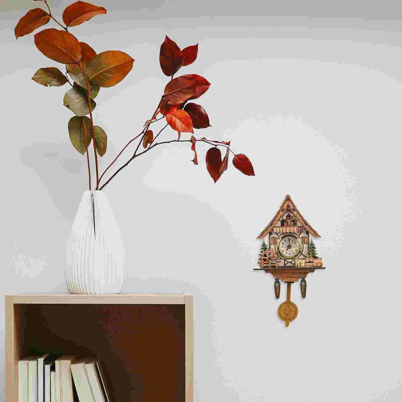 Retro Cuckoo Clock Wall Clock Bedroom Living Room Indoor Clock Traditional cuckoo clock wall clocks Home Decor
