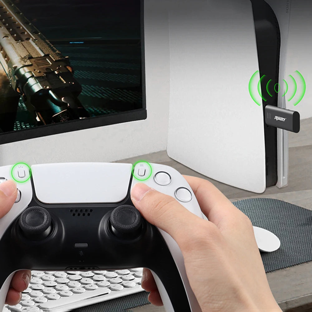 Controller PC Wireless Adapter USB Receiver BT 5.3 Controller Adapter Wireless Adapter for Nintend Switch PC PS4 PS5 Controller