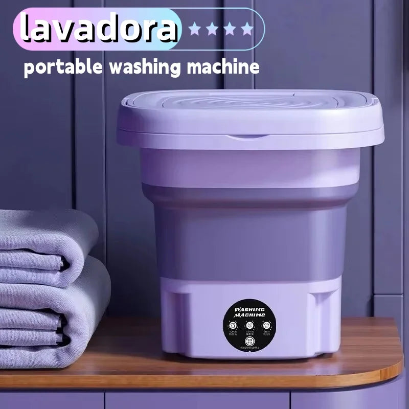 Mini Folding Portable Washing Machine 8L Socks Underwear Panties Retra