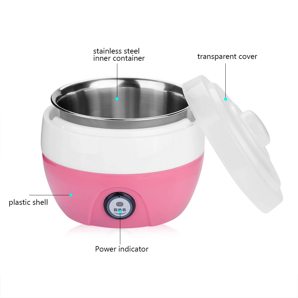 DIY Maker Household Automatic Electric Stainless Steel Inner Container Yogurt Machine Yogurt Maker Machine 1L for Kitchen Home