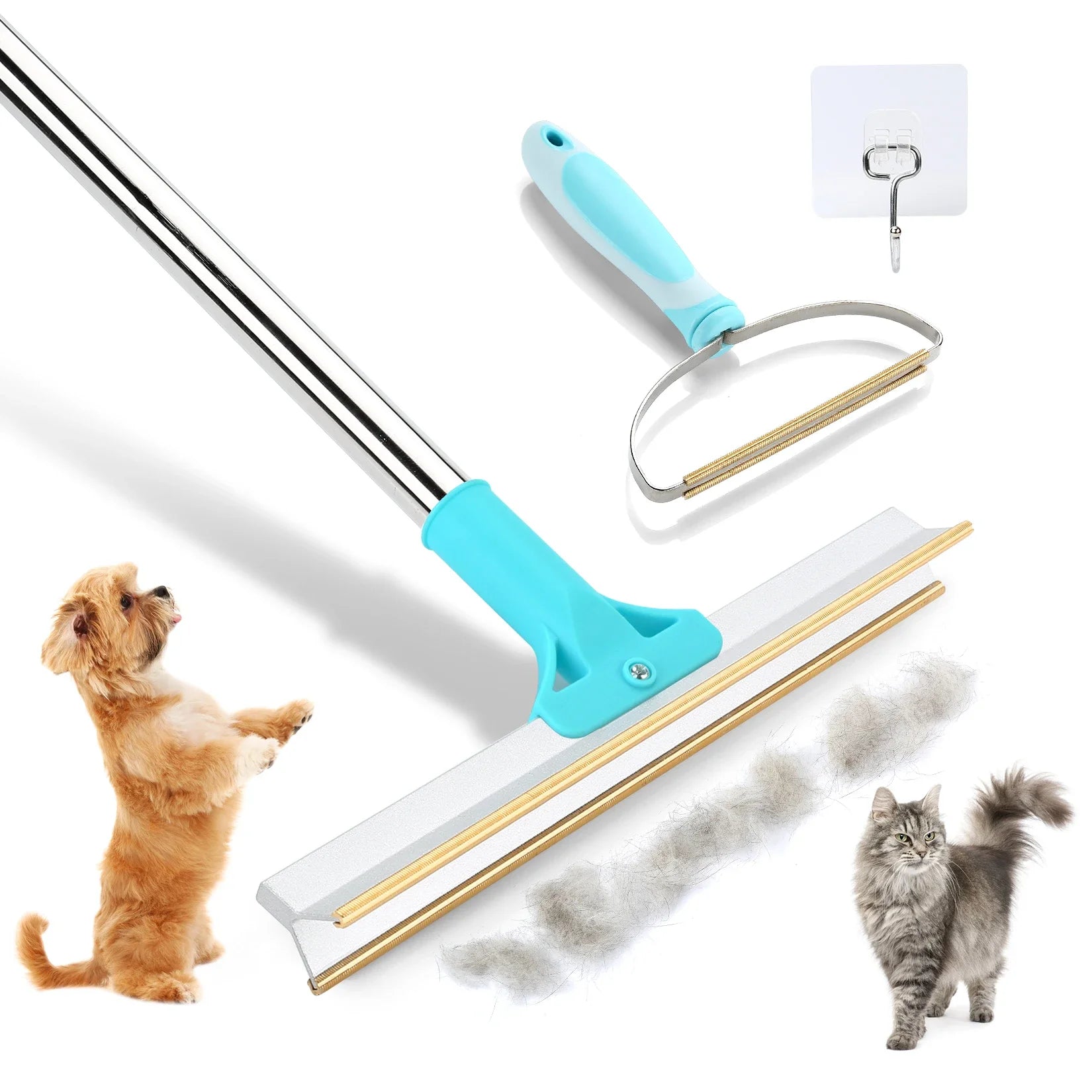 Plastic Long Handled Broom Mop Brush Remover Dog Hair Remover Adhesive Brush Pet Broom Cat Hair Remover Dog Hair Scraper