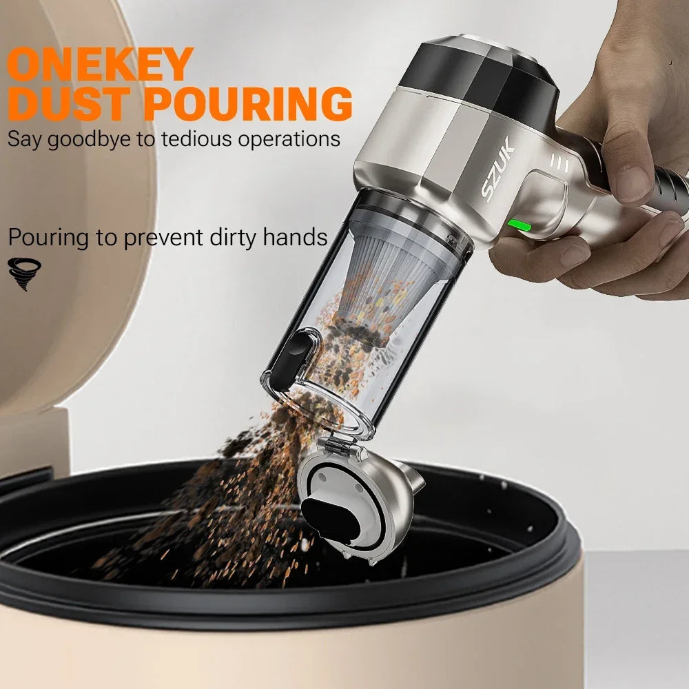 SZUK NEW Car Vacuum Cleaner C017MAX Portable Handheld Mini Vacuum Cleaner Wireless Strong Suction Car Cleaner Cleaning Machine