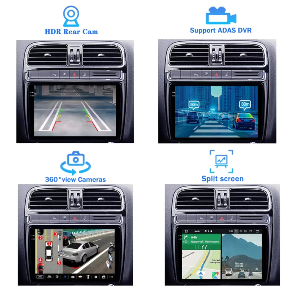 Wireless Android 15 Carplay For Ford Kuga 2 Escape 3 2012-2019 9.7 Inch Tesla Style Car Multimedia Player 5G Wifi Touch Display