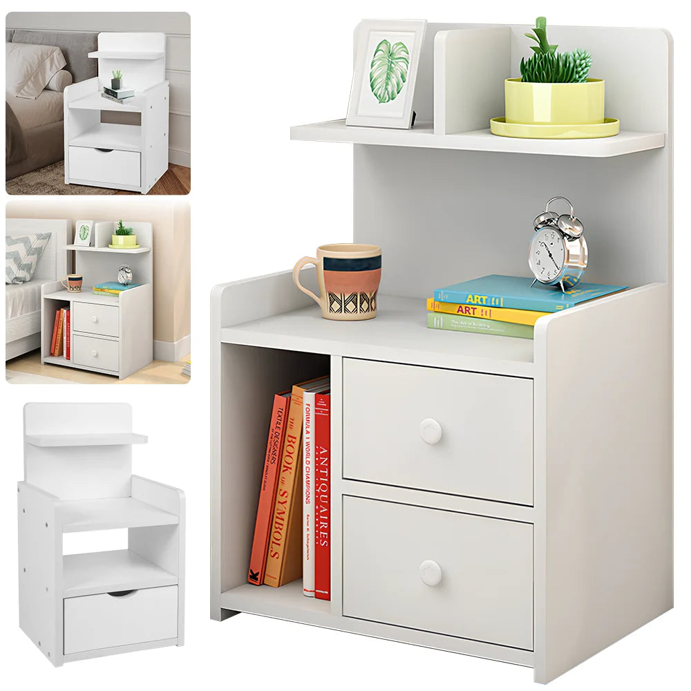 Bedside Table Nightstands for Bedroom Multi-functional Storage Cabinet   Bedroom Furniture Bed Table Simple Locker Shelf