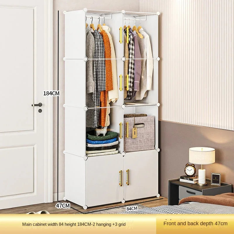 NEW Wardrobe Clothes Cabinets Dressers Cube Storage Locke Closet Plastic Collapsible Sturdy Home Bedroom Foldable Furniture
