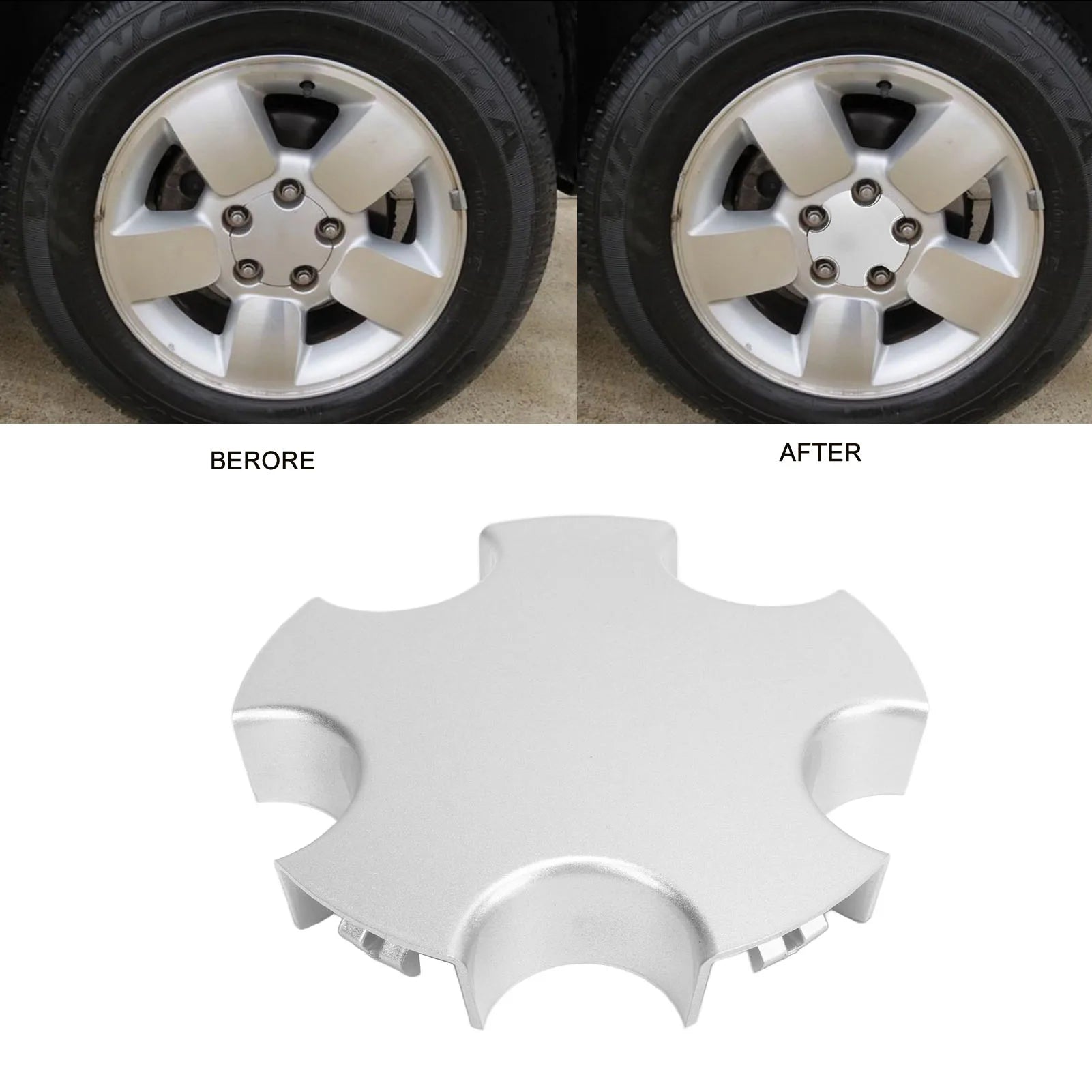 Wheel Center Cap 5FA51PAKAC Wheel Rim Hubcover Replacement for Jeep Gr