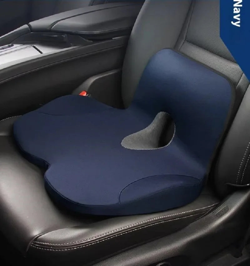 Memory Foam Seat Cushion Waist Back Support Pillow Set Orthopedic Ergo