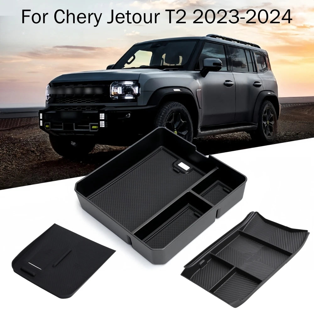 Storage box for Chery Jetour T2 Traveler 2023 2024 2025 Armrest Storage Box Cup Holder Under Center Console Organizer