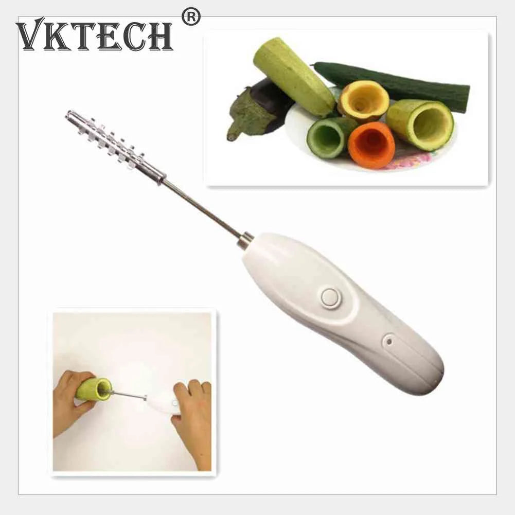 Multifunctional Electric Scale Scraper Wear-resistant Portable Vegetable Corer Anti-rust Rotating Cutter with 2 Different Blades