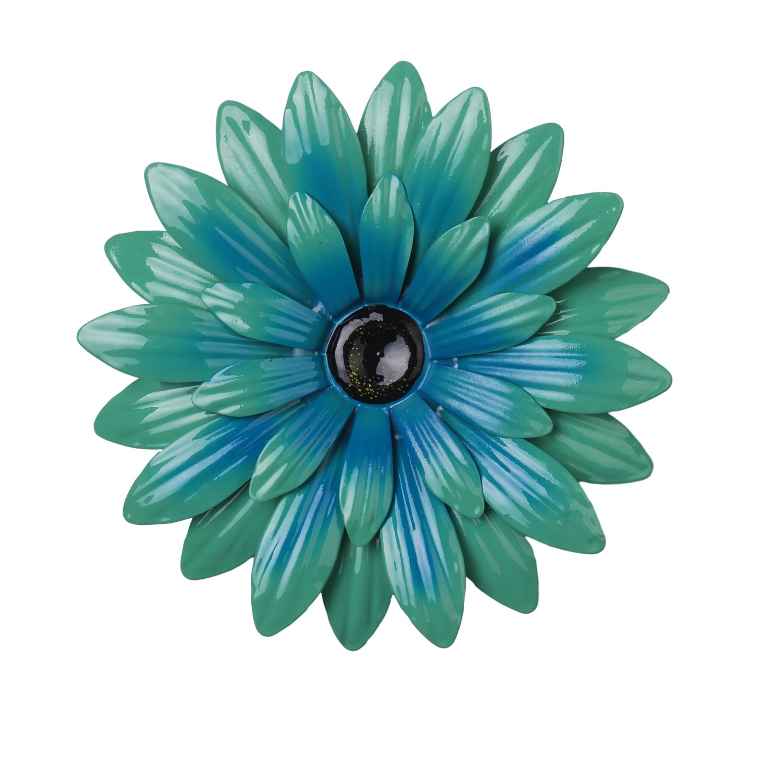 1pc Metal Iron Sunflower Wall Decor, 8-Inch Colorful Outdoor Garden Decorations, Creative Villa Yard Art Hangings, Festive Holid