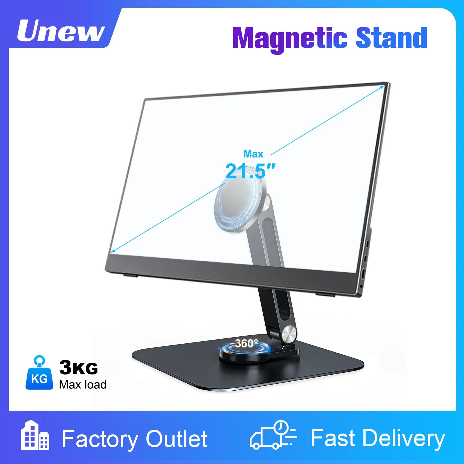 Black Magnetic Metal Stand