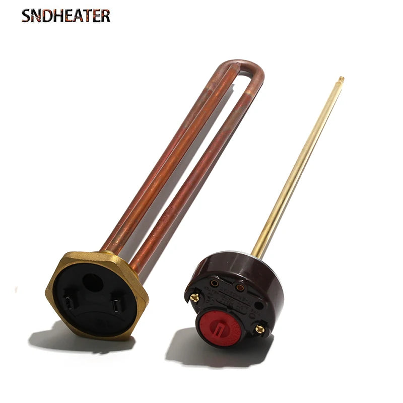 SNDHEATER DN32 250V 50Hz Electric Water Heater Element Thermostat Temperature Control Switch 1.5KW 2KW 2.5KW 3KW 4KW Full Copper