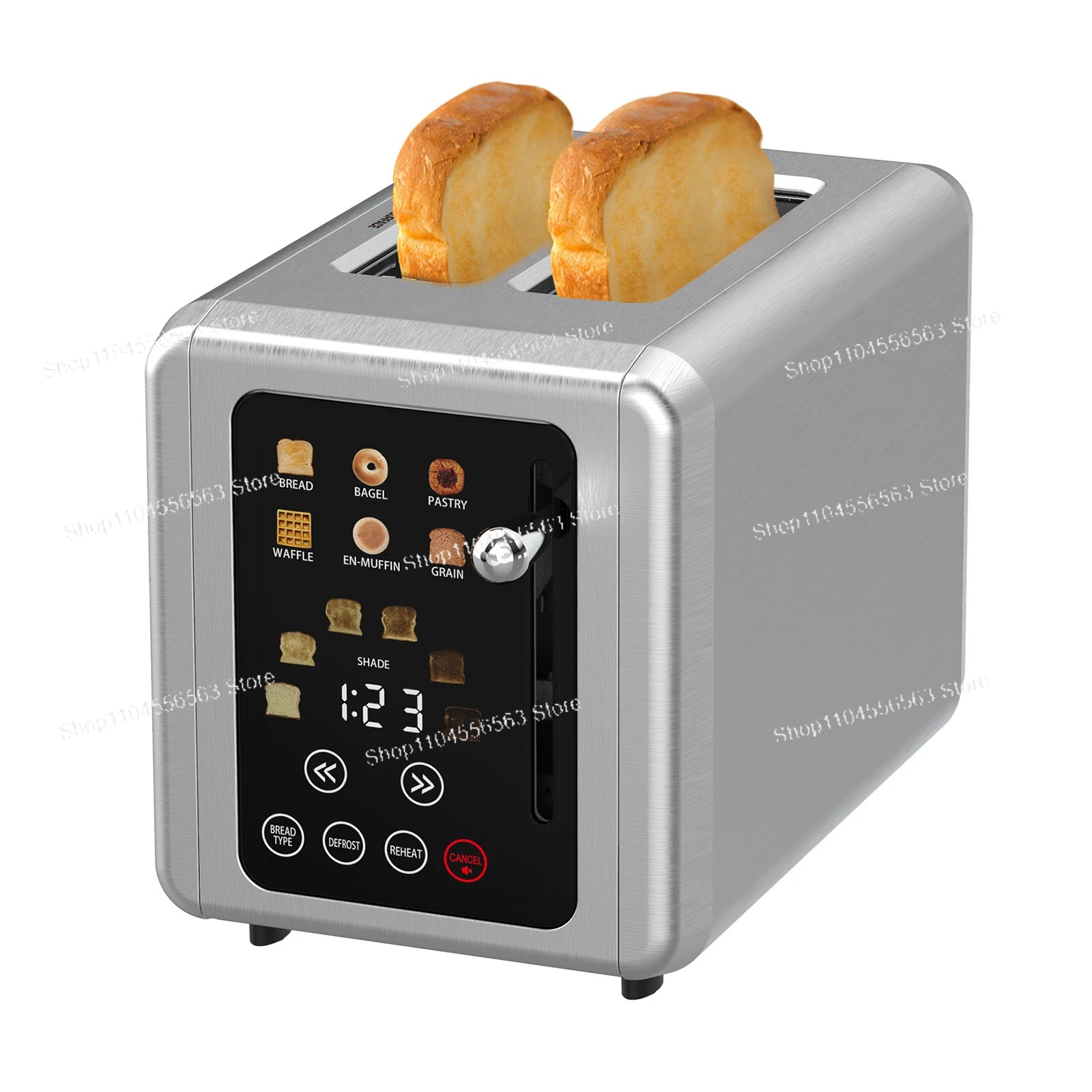 6-In-1 Smart Touch Screen, Breakfast Maker, Multifunction, Sandwich Maker, Toast, Waffles