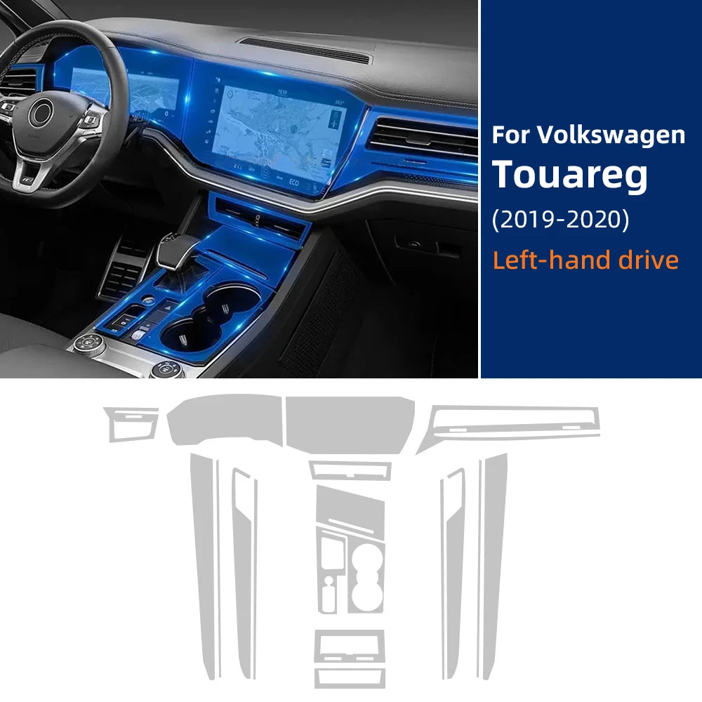 TPU Transparent protective film for VW Volkswagen Touareg 2019 2020 GPS Navigation Speedometer Interior Screen Gear Anti-scratch
