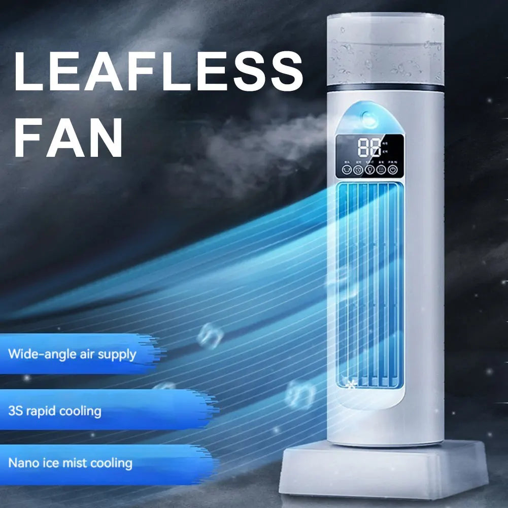 Bladeless Desktop Tower Fan Cooling Air Conditioner Standing Fan 6 Win