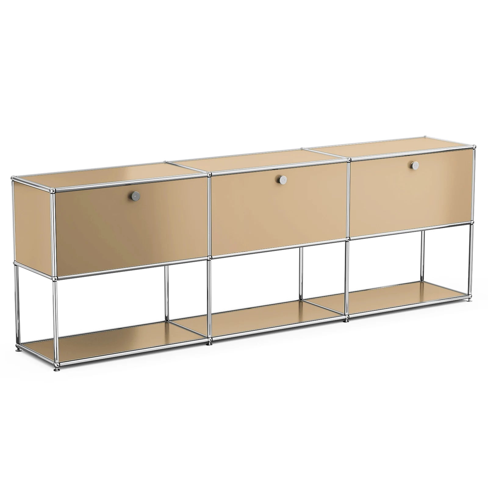 Storage Cabinet Sideboard Haller Cabinet Storage Shelf Modular Furniture Stainless Steel Metal Board Living Room Cabinet-No Keys