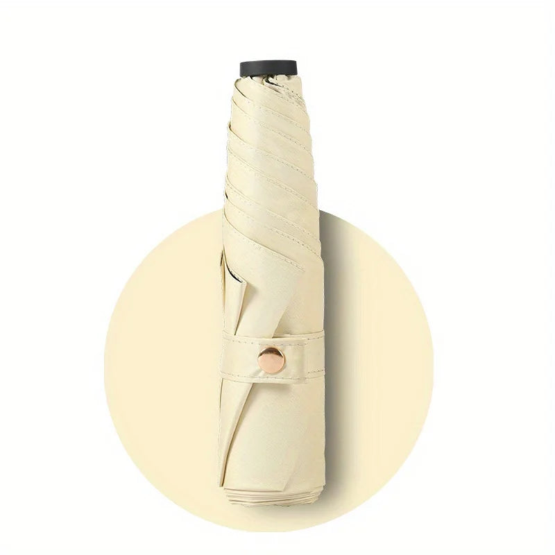 UPF50+ Umbrella Carbon Fiber Sun UV Protection Portable Umbrella Vinyl Folding Rain Parasol Pocket Pencil Umbrella