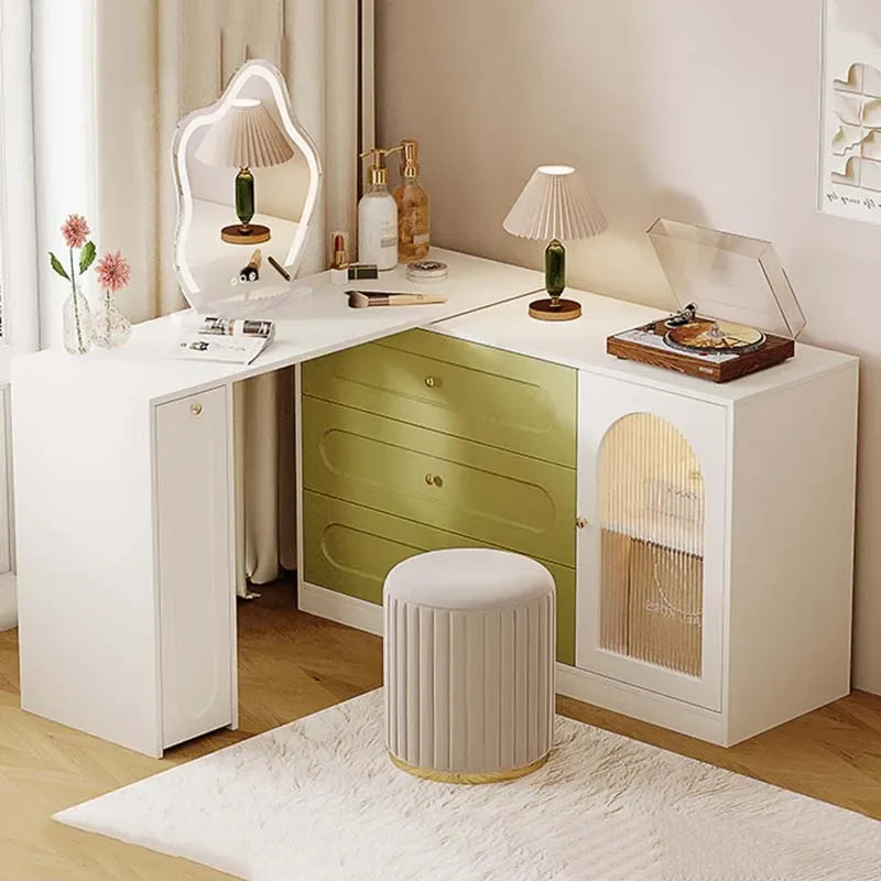 Minimal Bedroom Dresser Drawers Green Desings Modern Wooden Dressing Table Makeup Mirror Women Comoda Pra Quarto Salon Furniture