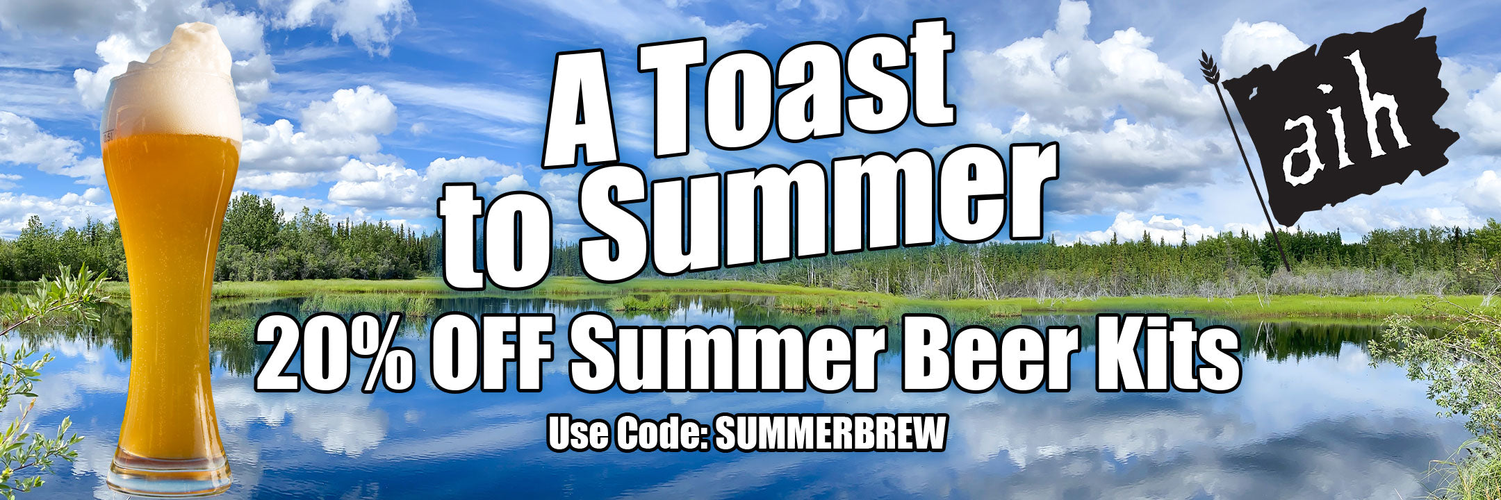 Get 20% off Summer Seasonal Beer Recipe Kits when you use promo code SUMMERBREW at checkout.