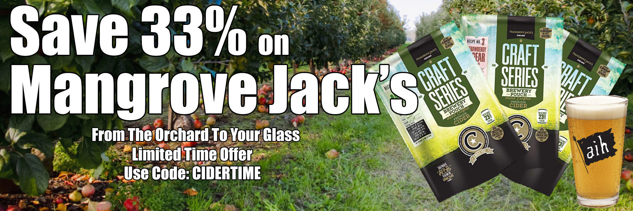 Save 33% on Mangrove Jack's. Use code CIDERTIME