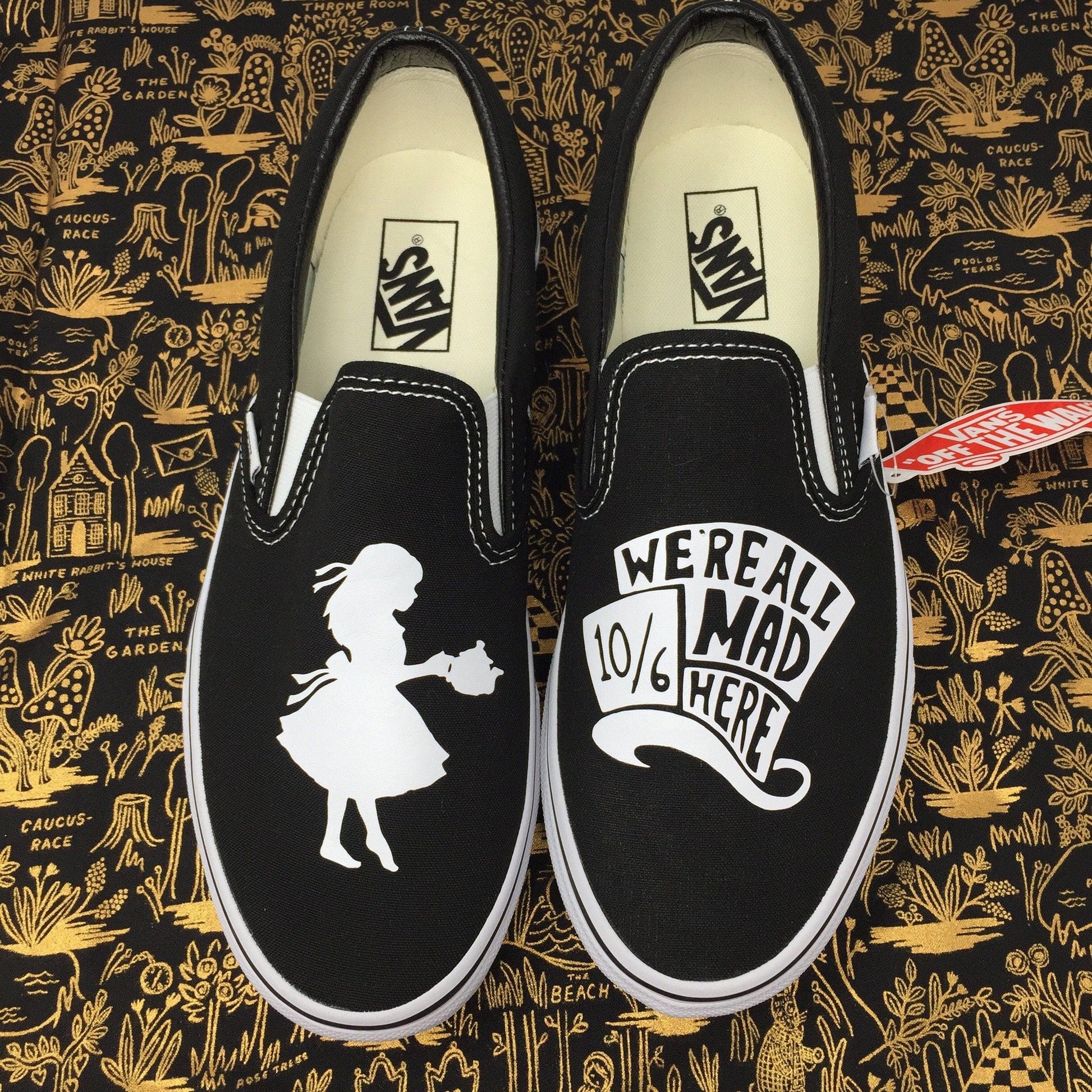 Comfortable Custom Painted Alice in Wonderland Shoes – ButterMakesMeHappy