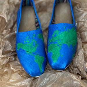 Planet Earth Glitter Shoes - ButterMakesMeHappy - Planet Shoes