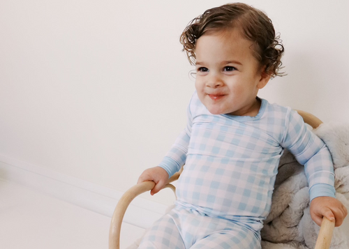 Gingham Long Sleeve PJ Set