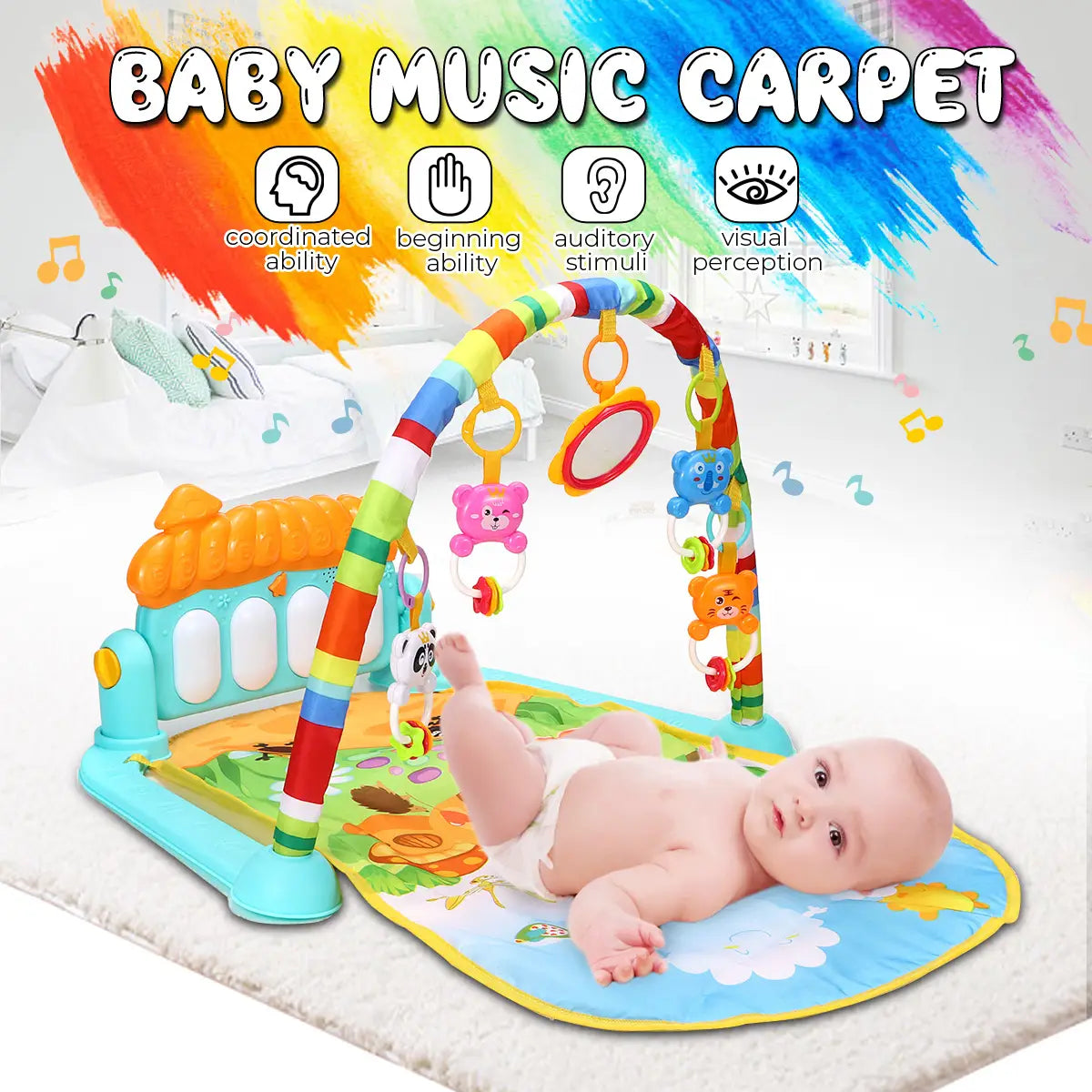 Baby Play Mat Rug Toys Crawling And Kids Developing Music