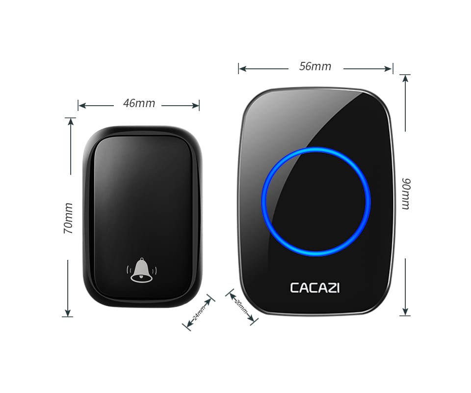 Cacazi Fa58 Wireless Waterproof Self-powered Doorbell No