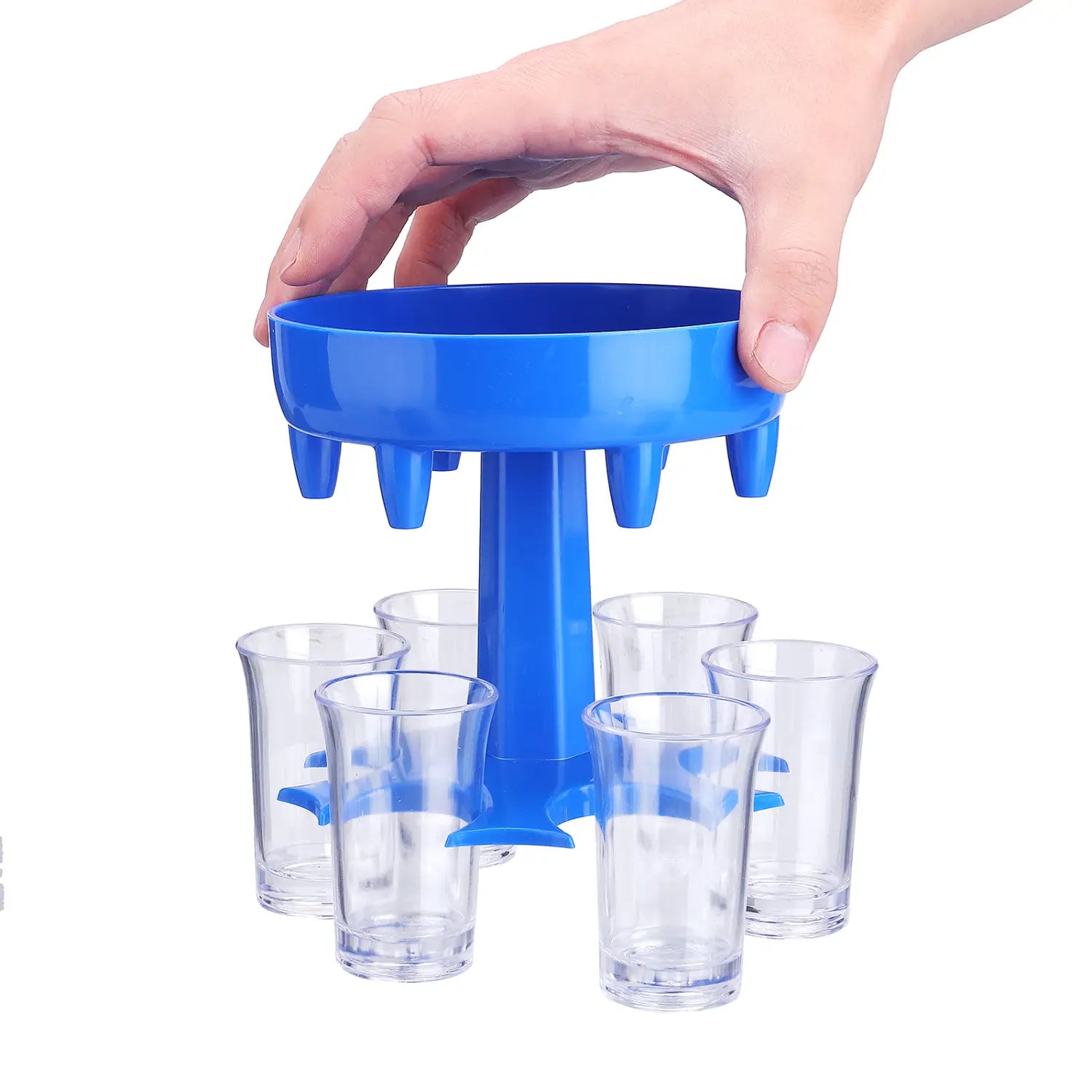 Shot Glass Dispenser - 6 Cups Holder For Cocktails