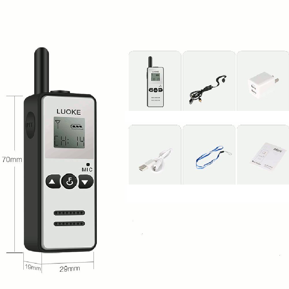 Kalaod V-8 Mini Walkie Talkie Intercom 16 Channel 400-470mhz