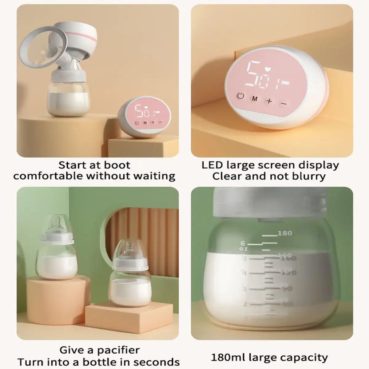 Electric Breast Pump Massager Mute Milk Feeding Collector
