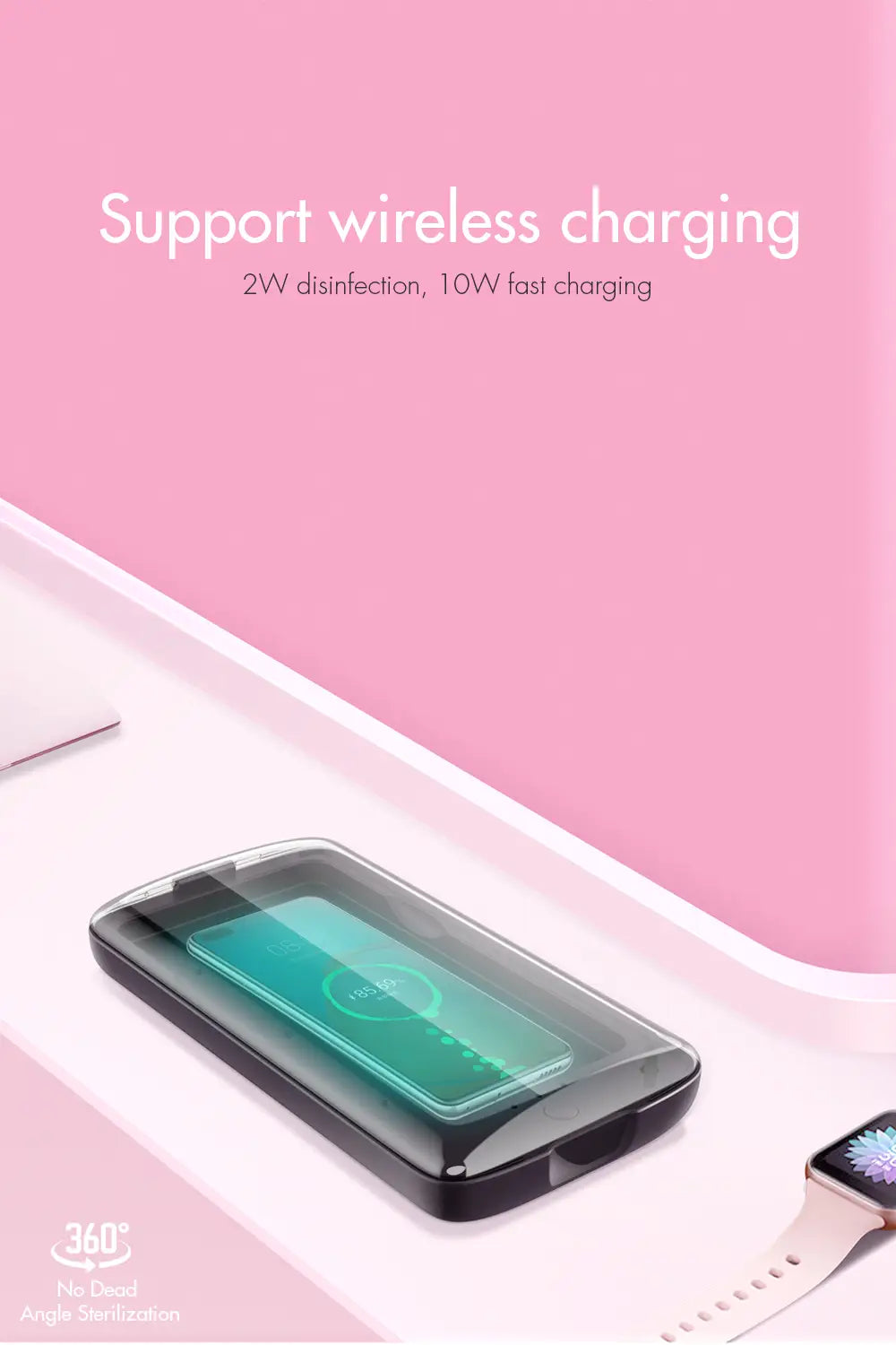 X40 Mobile Phone Wireless Charger Charging Disinfection