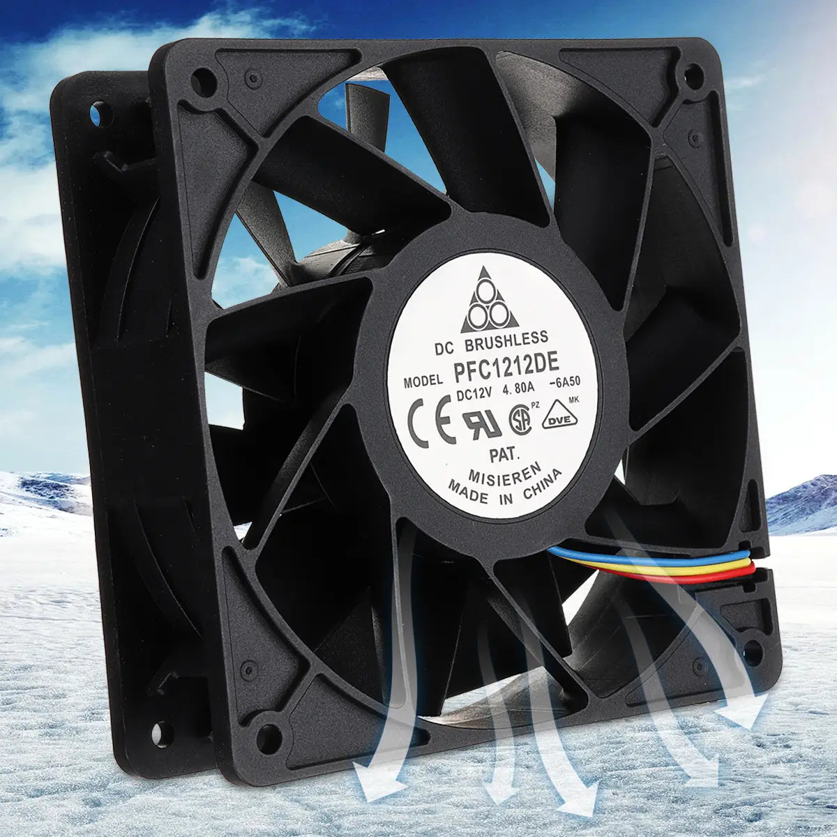 4pin Strong Airflow 5000rpm Cpu Cooling Fan For Antminer