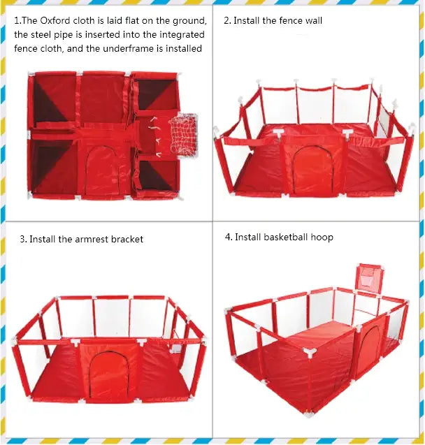 3 In 1 Baby Playpen Interactive Safety Indoor Gate Play