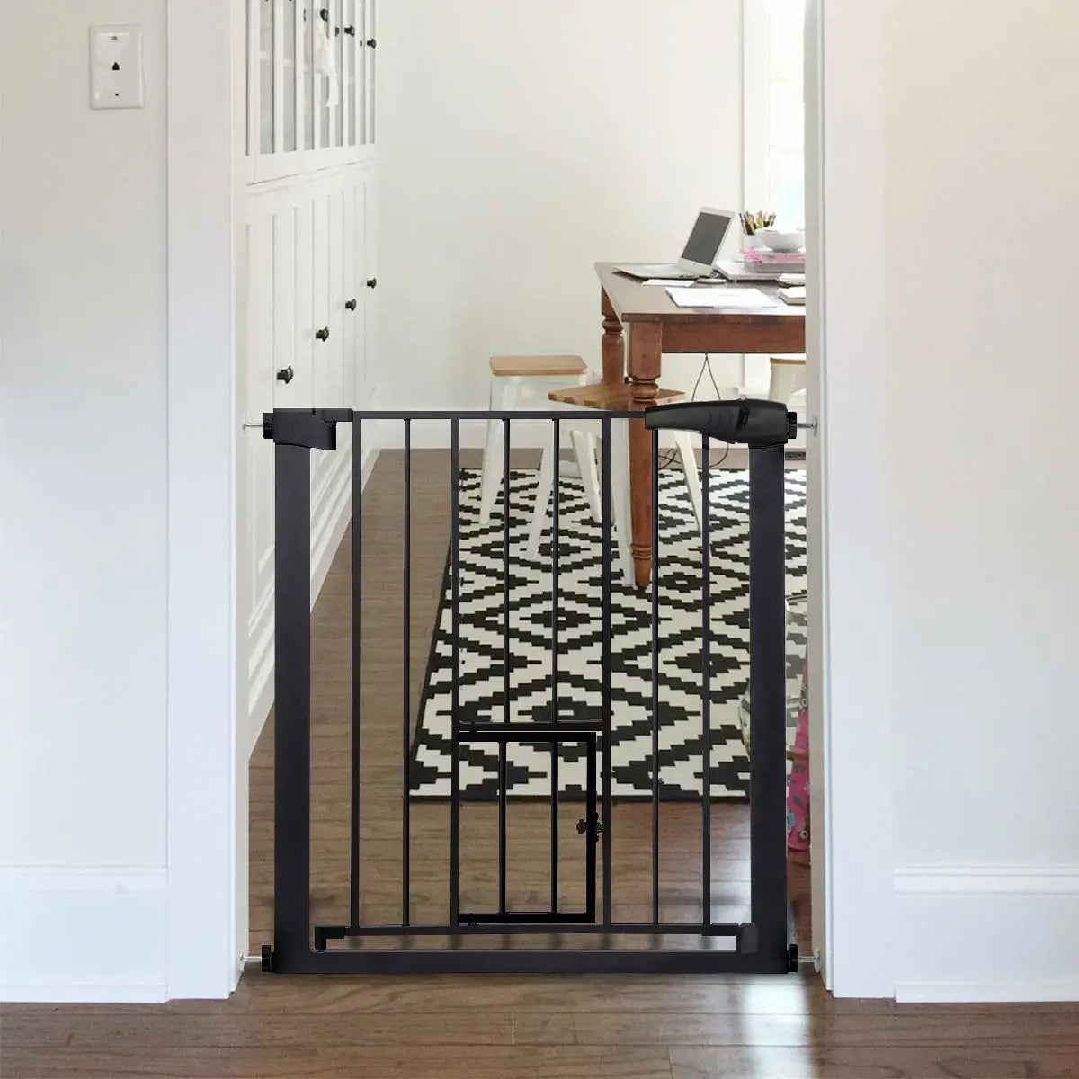 Comomy Extra Wide Pet Gate For Dog Cat Animal, Baby Fence