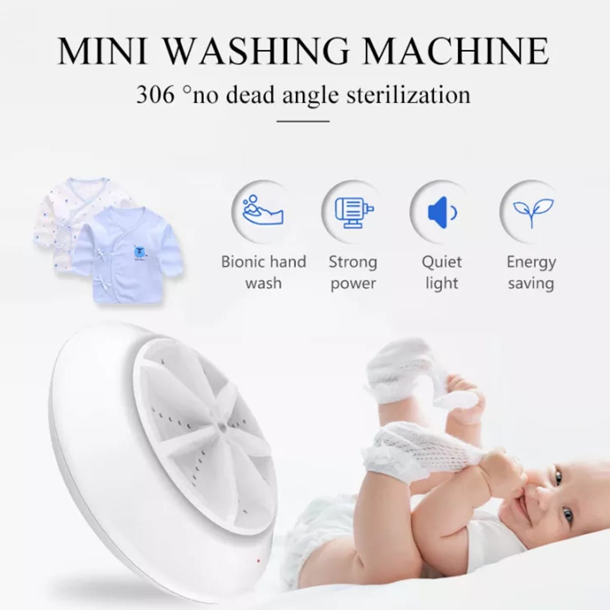 18w 3.8l Ultrasonic Tturbine Table Top Mini Portable Washing