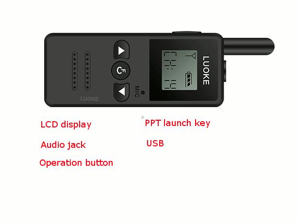 Kalaod V-8 Mini Walkie Talkie Intercom 16 Channel 400-470mhz