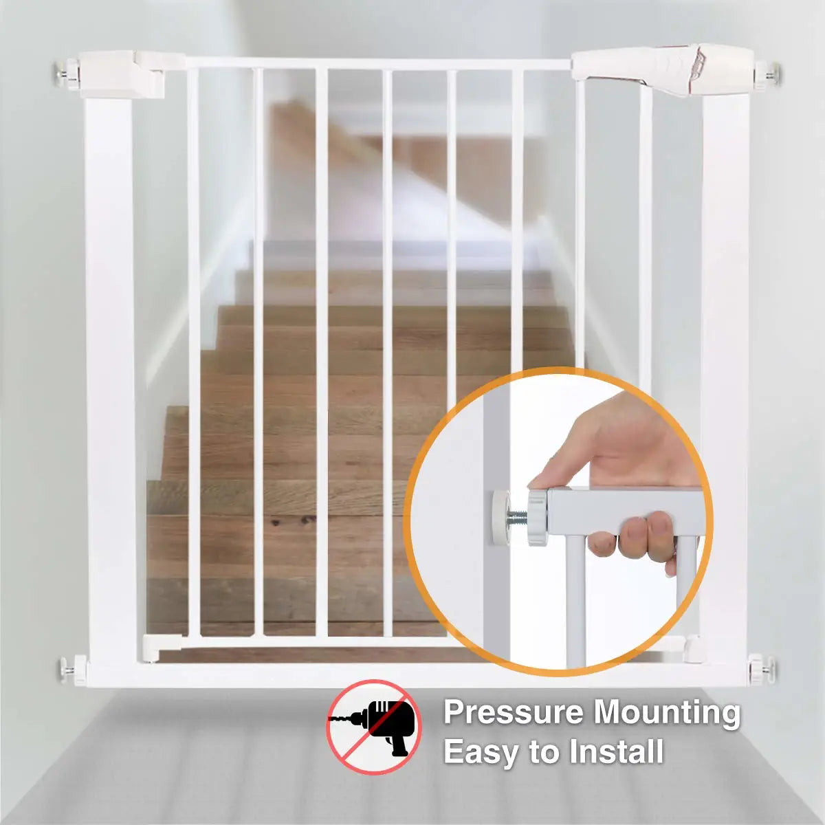 Comomy Extra Wide Pet Gate For Dog Cat Animal, Baby Fence