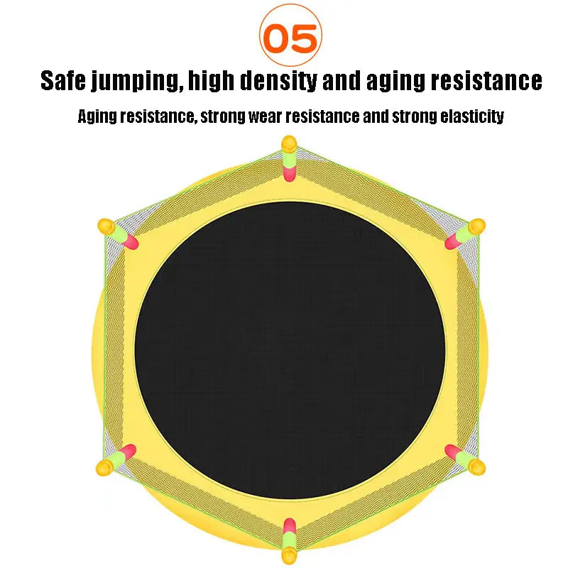 Kids Trampoline With Enclosure Safety Net Jumping Mat Spring
