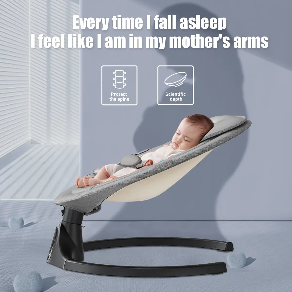 Bioby Electric Baby Swing Chair Bluetooth Music Remote