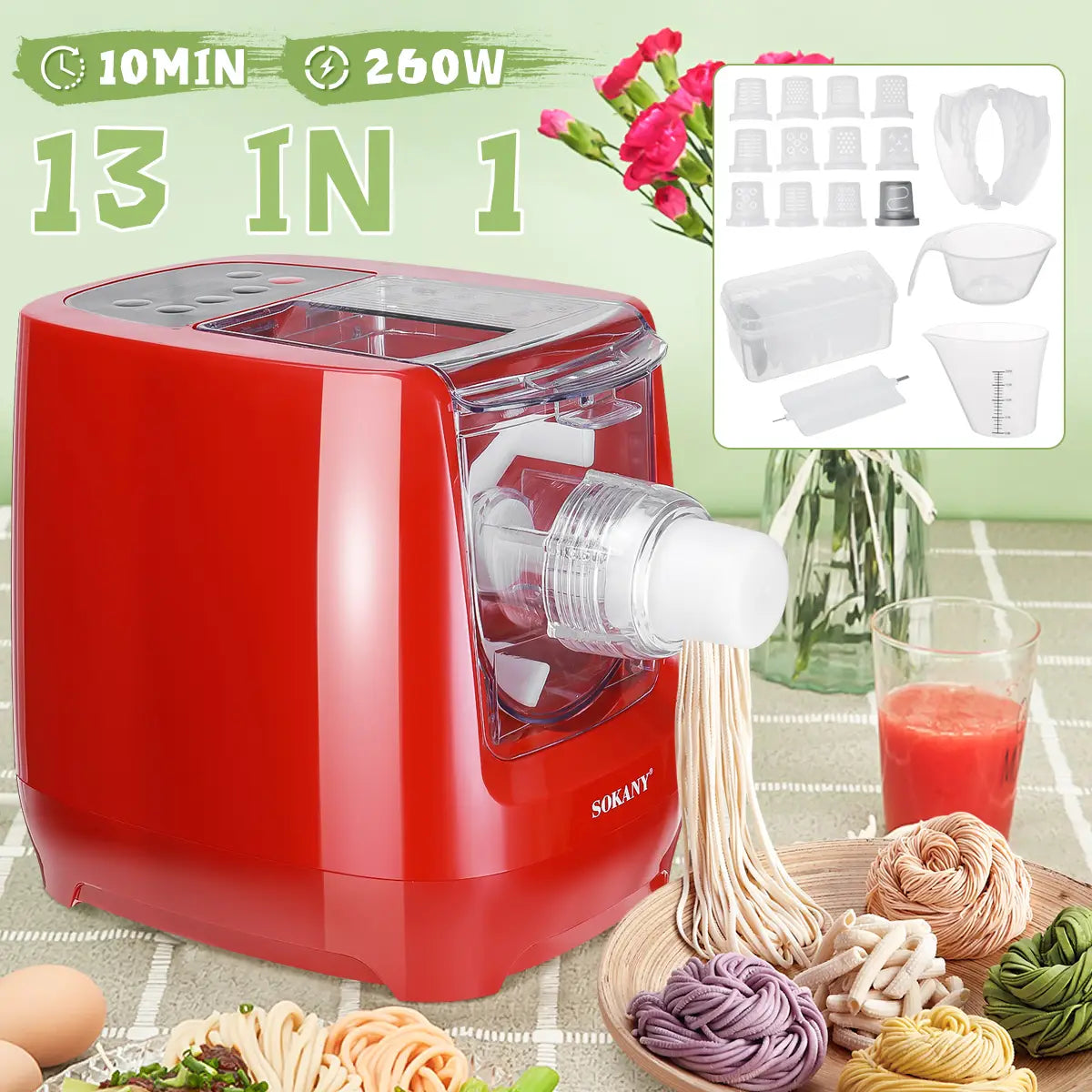 Household Multifunctional Automatic Pasta Maker Vegetable