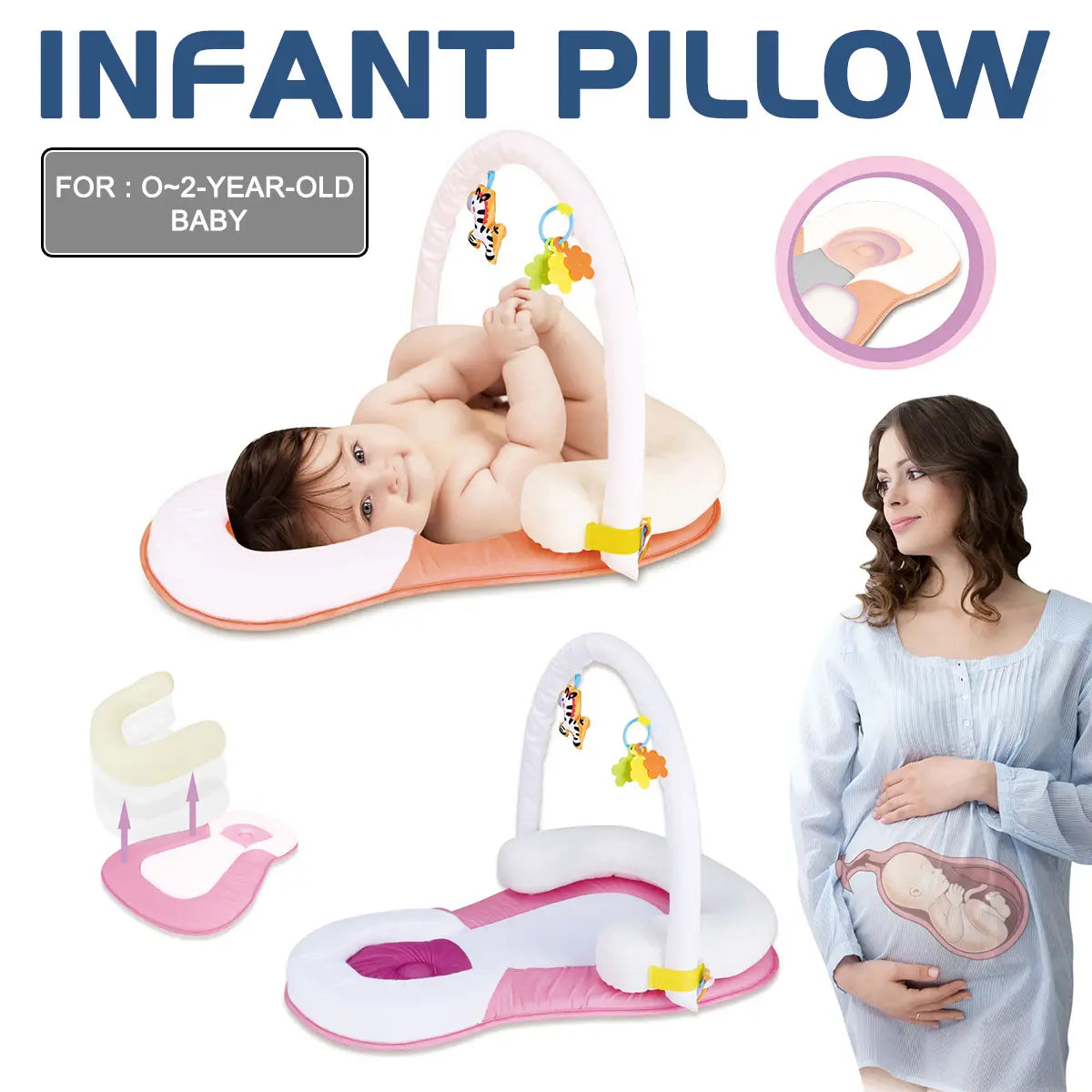 Pillow Newborn Baby Infant Sleep Prevent Flat Head Shape