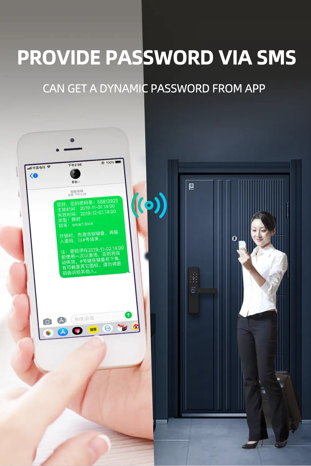 Tuya Wifi Smart Lock Core Cylinder Intelligent Security Door