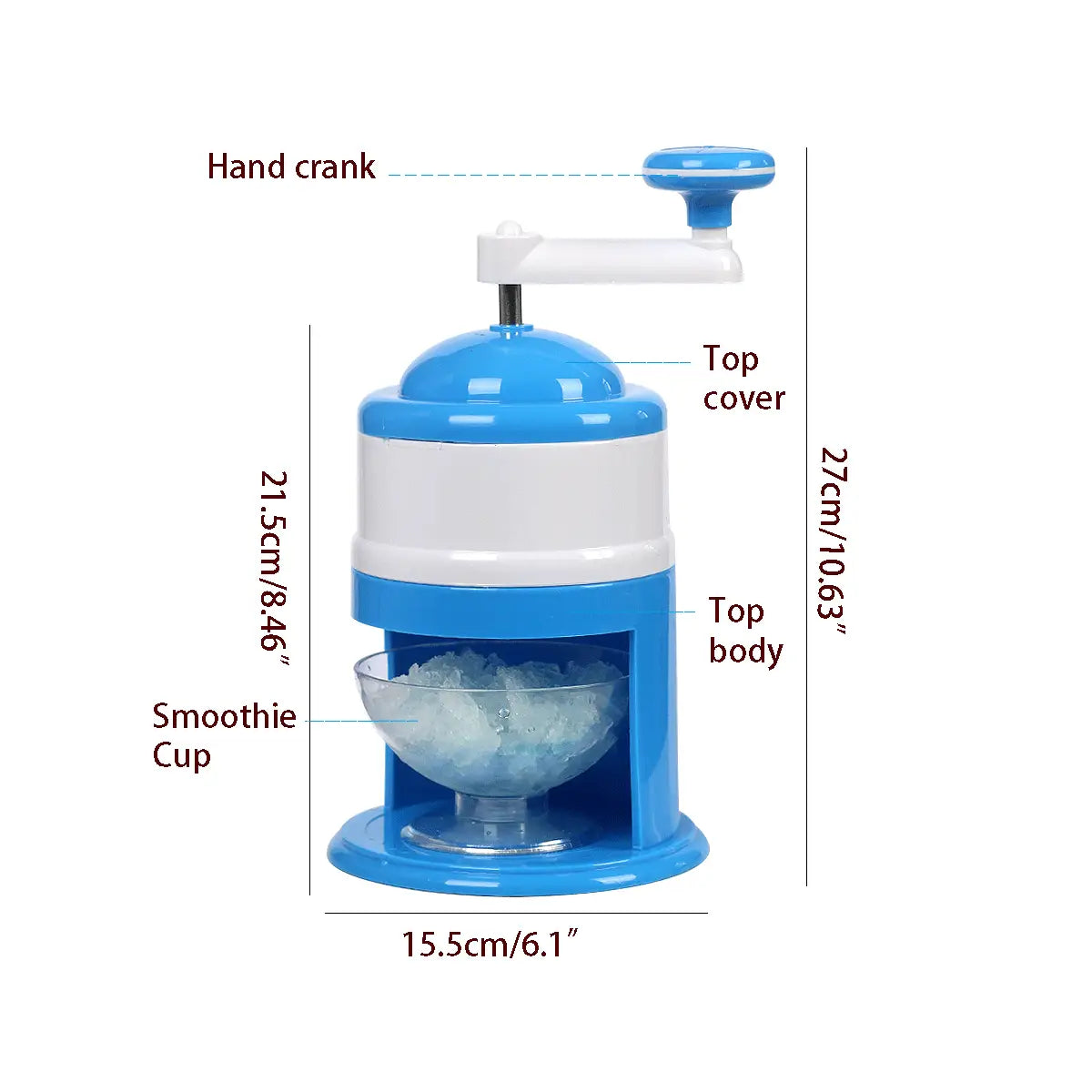 Electric Stainless Steel Ice Crusher Snow Cone Shaver Maker